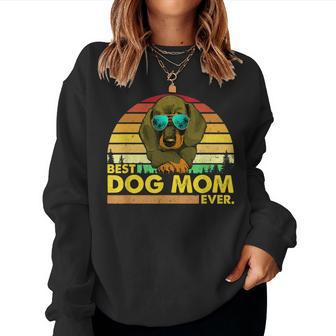 Vintage Best Dachshund Mom Ever Dog Mommy Mother Women Sweatshirt | Mazezy