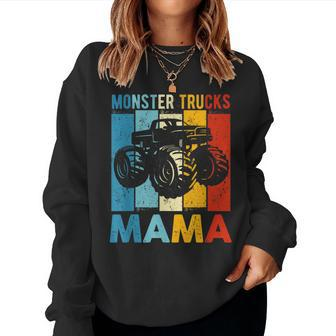 Vintage Monster Truck Monster Truck Mama Retro Women Crewneck Graphic Sweatshirt - Seseable