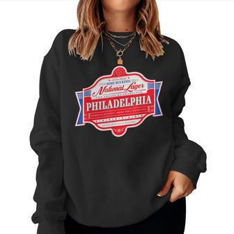 Vintage Philadelphia Beer Label - Philly Pride Women Sweatshirt | Mazezy
