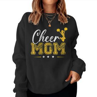Vintage Retro Cheer Mom Proud Cheerleader Mama Mother Women Women Sweatshirt | Mazezy