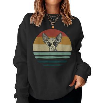 Vintage Sphynx Cat For Cat Dad Mom Women Sweatshirt | Mazezy
