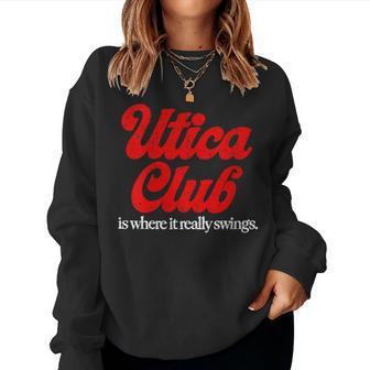 Womens Vintage Utica Club Vintage Beer Lover Women Sweatshirt | Mazezy
