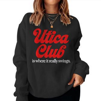 Vintage Utica Club Vintage Beer Lover Gift Women Crewneck Graphic Sweatshirt - Seseable