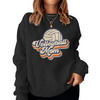 Volleyball Mom Mama Vintage Retro Women Women Sweatshirt | Mazezy