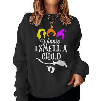 Winnie I Smell A Child Halloween Pregnancy Announcement Mom Women Sweatshirt | Mazezy