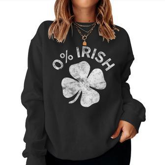 Womens 0 Irish Vintage Saint Patrick Day Women Crewneck Graphic Sweatshirt - Seseable