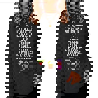 Womens Blame It On The Drink Package Funny Cruise Cruising Cruiser Women Crewneck Graphic Sweatshirt - Seseable