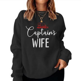 Womens Chiefs Wife Firefighter Gifts For Fire Chief’S Wife Women Crewneck Graphic Sweatshirt - Seseable