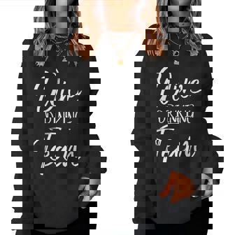 Womens Funny Matching Wine Gifts For Groups Cute Wine Drinking Team Women Crewneck Graphic Sweatshirt | Seseable CA