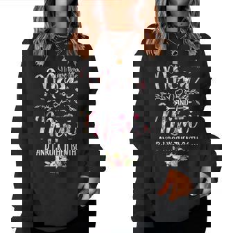 Womens I Have Two Titles Mom And Mimi Mothers Day Gift Women Crewneck Graphic Sweatshirt - Seseable