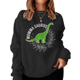 Womens Momma Saurus Dinosaur T Mothers Day Gift Women Crewneck Graphic Sweatshirt - Thegiftio UK