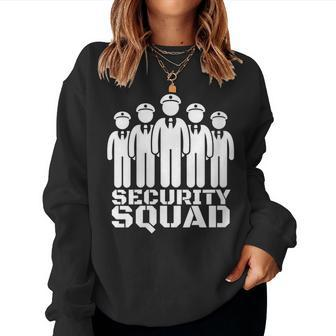 Womens Security Guard Bouncer And Security Officer - Security Squad Women Crewneck Graphic Sweatshirt - Seseable