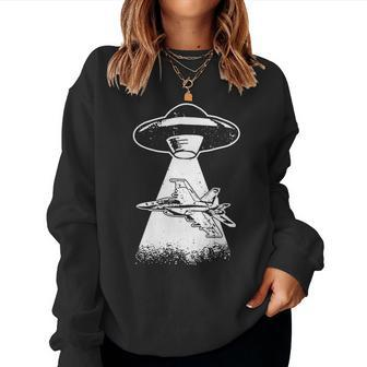 Womens Uss Nimitz Cvn68 Ufo Tic Tac Encounter Women Crewneck Graphic Sweatshirt - Seseable