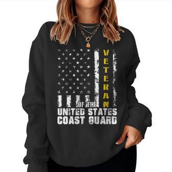 Womens Veteran Of The United States Us Coast Guard Women Crewneck Graphic Sweatshirt - Seseable