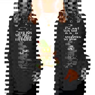 Woodsy Owl Give A Hoot 70S Distressed And Faded V2 Women Crewneck Graphic Sweatshirt - Seseable