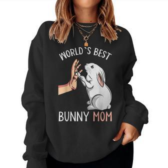 World´S Best Bunny Mom Rabbit Love Easter Girls Womens Women Crewneck Graphic Sweatshirt - Thegiftio UK