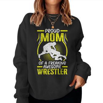 Wrestler Mom Wrestling Mother Women Sweatshirt | Mazezy