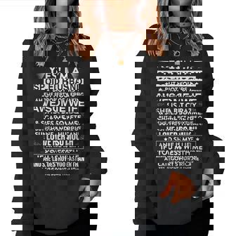 Yes Im A Spoiled Husband But Not Yours Awesome Wife Women Sweatshirt | Mazezy