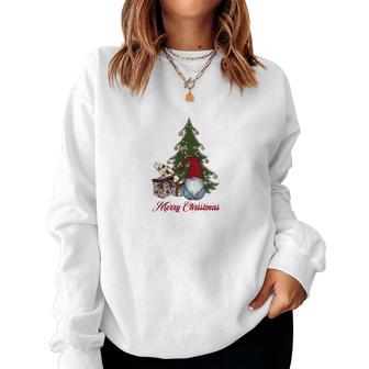 Funny Christmas Gnomes Merry Christmas Women Crewneck Graphic Sweatshirt