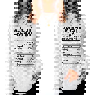 Abigail Nutrition Personalized Name Christmas Women Sweatshirt | Mazezy