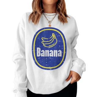 Banana Sticker Fruit Lazy Diy Easy Halloween Costume Women Sweatshirt | Mazezy
