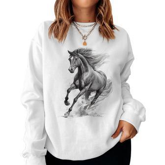 Beautiful Horse Graphic Horse Girls Lover For Girl Sweatshirt | Mazezy