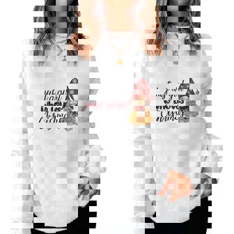 Christmas Gnomes Just A Girl Who Loves Christmas Women Crewneck Graphic Sweatshirt
