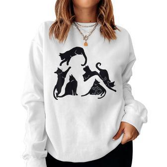 Crazy Cat Lady Pinup Model Girl For Best Mom Dad Ever Women Sweatshirt | Mazezy