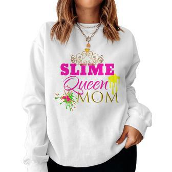 Cute Slime Queen Mom Shirt Birthday Party Outfit Idea Women Sweatshirt | Mazezy