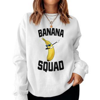 Dabbing Banana Squad Yellow Riped Fruit Women Sweatshirt | Mazezy
