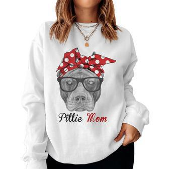 Dog Pitbull Mom Pittie Mom Women Sweatshirt | Mazezy