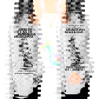 Dont Mess With Grandmasaurus Youll Get Jurasskicked Funny Women Crewneck Graphic Sweatshirt | Seseable CA
