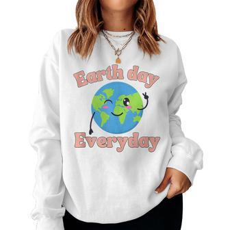 Earth Day Everyday Retro Groovy Mother Earth Men Women Sweatshirt | Mazezy