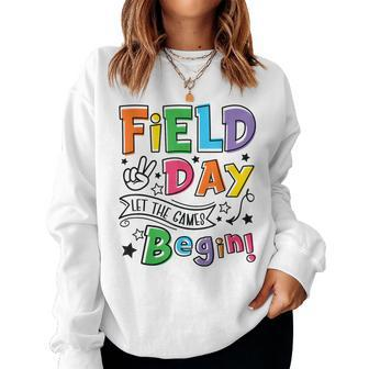 Field Day Let The Games Begin Kids Boys Girls Teachers Gifts Women Crewneck Graphic Sweatshirt - Thegiftio UK