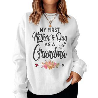 Womens My First As A Grandma 2023 Women Women Sweatshirt | Mazezy