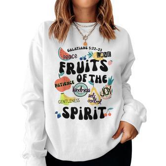 Fruits Of The Spirit Galatians 522-23 Bible Verse Christian Women Sweatshirt | Mazezy