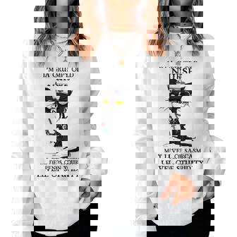 Im A Grumpy Old Nurse My Level Of Sarcasm Women Sweatshirt | Mazezy