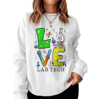 Womens Love Laboratory Technician Lab Week 2023 Technologist Women Sweatshirt | Mazezy