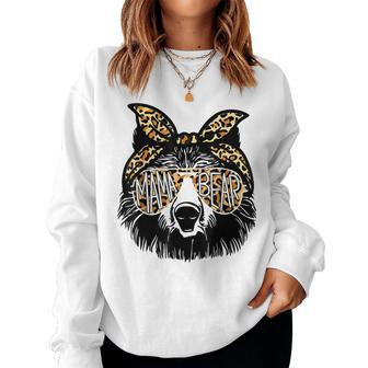 Mama Bear Leopard Bandana Sunglasses Women Girls Women Sweatshirt | Mazezy