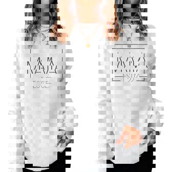 Mama Est 2022 New Mom Announcement Simple Delicate Design Women Crewneck Graphic Sweatshirt - Thegiftio UK