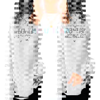 Nicu Team Holding The Future Team Tiny Humans Nurse Gift Women Crewneck Graphic Sweatshirt - Thegiftio