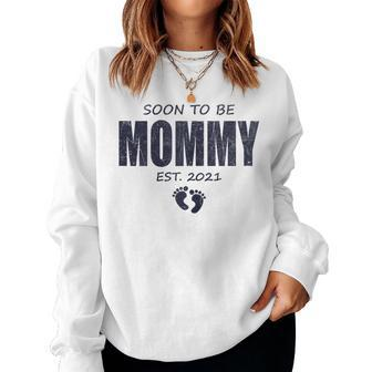 Soon To Be Mommy 2020 And Promoted To Mom Baby Announcement Women Sweatshirt | Mazezy