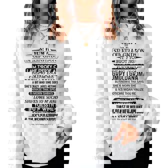 A Spoiled Grandson Of A Freaking Awesome Grumpy Old Grandma Women Sweatshirt | Mazezy