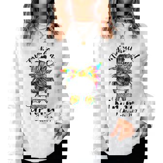 Thou Shall Not Try Me Mom 247 Tie Dye Leopard Messy Bun Mom Sweatshirt | Mazezy