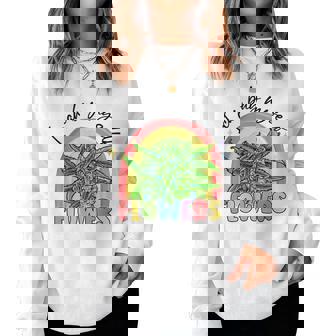 Unique Design I Can Buy Myself Flowers Weed Colorfull Women Women Crewneck Graphic Sweatshirt - Thegiftio UK