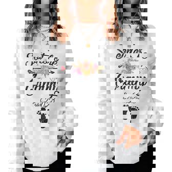 Womens Soon To Be Grammy 2023 Mothers Day First Time Mom Pregnancy Women Crewneck Graphic Sweatshirt - Thegiftio