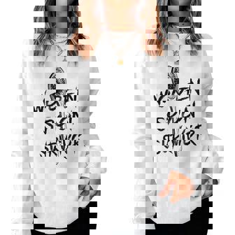 Wooden Spoon Survivor Mom Meme On Back Women Sweatshirt | Mazezy