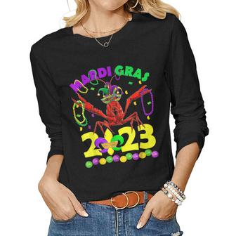 Mardi Gras 2023 Crawfish Outfit For Kids Girl Boy Men Women  Women Graphic Long Sleeve T-shirt