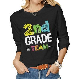 2Nd Grade Team 2Nd Grade Squad Teacher Women Long Sleeve T-shirt | Mazezy