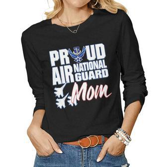 Air National Guard Mom Usa Air Force Military V2 Women Graphic Long Sleeve T-shirt - Seseable